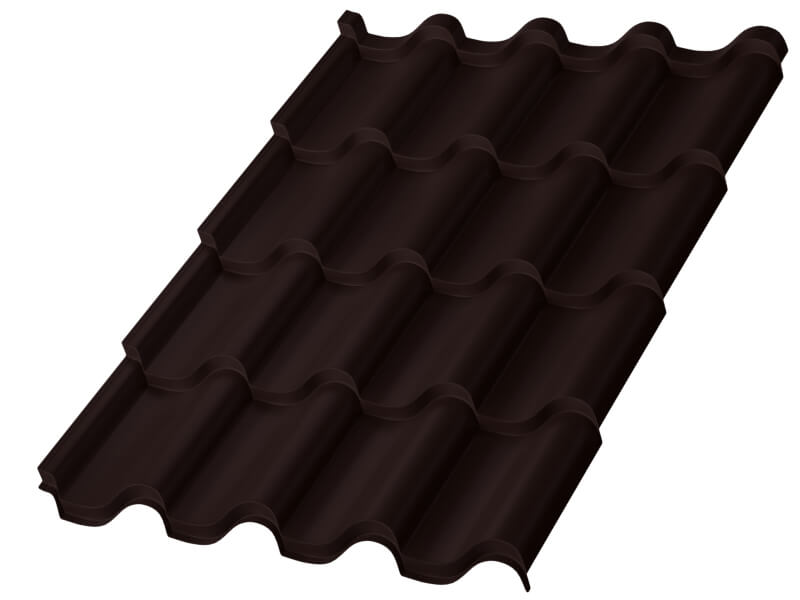 Фото: Металлочерепица МП Монтерроса-ML (VALORI-20-DarkBrown-0.5) в Видном