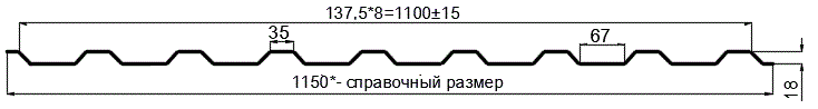 Фото: Профнастил оцинкованный МП20 х 1100 (ОЦ-01-БЦ-ОТ) в Видном