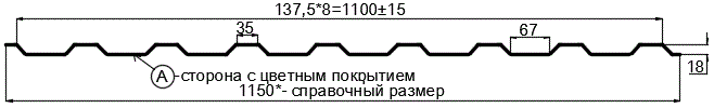 Фото: Профнастил МП20 х 1100 - A (ПЭ-01-3011-0.7) в Видном