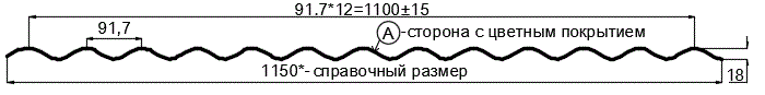 Фото: Профнастил МП18 х 1100 - A (ECOSTEEL_MA-12-Античный Дуб-0.45) в Видном