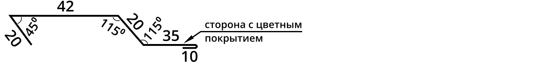 Фото: Откос для сэндвич панелей 42х2000 Фасонное изделие (ПЭ-01-3005-0.45) в Видном