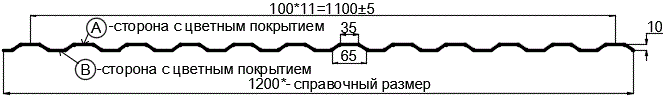 Фото: Профнастил МП10 х 1100 - A (ECOSTEEL_МА_Д-01-МореныйДуб-0.5) в Видном