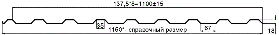 Фото: Профнастил оцинкованный МП20 х 1100 - R (ОЦ-01-БЦ-0.5) в Видном