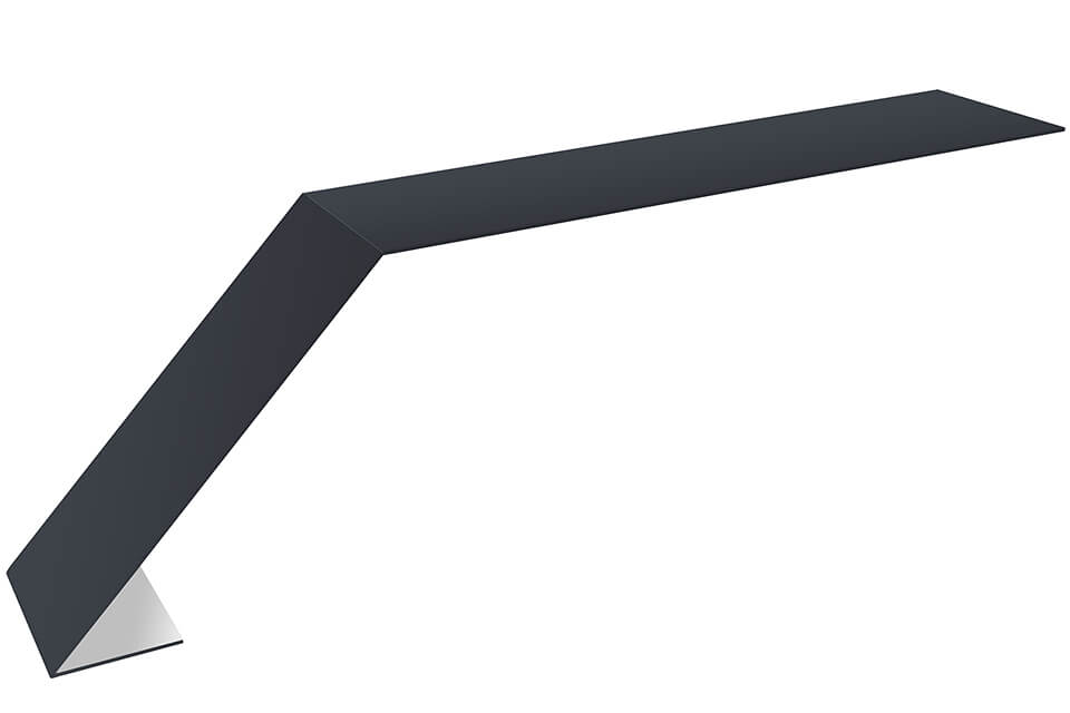 Планка карнизная для мягкой кровли 100х65 0,5 Satin Matt RAL 7024 мокрый асфальт (2м) в Видном