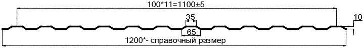 Фото: Профнастил оцинкованный МП10 х 1100 (ОЦ-01-БЦ-0.4) в Видном