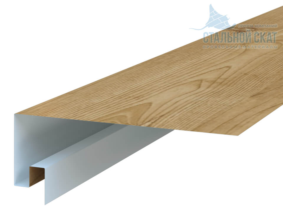 Фото: Планка откоса сложная 3D 245х75х3000 (ECOSTEEL_MA-01-Сосна-0.5) в Видном