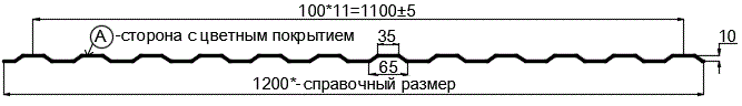 Фото: Профнастил МП10 х 1100 - A (VikingMP E-20-7016-0.5) в Видном