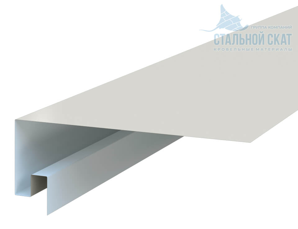 Фото: Планка откоса сложная 3D 245х75х2000 (ПЭ-01-9002-0.45) в Видном