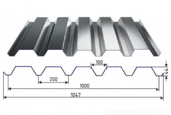 Профнастил С44 х 1000 - A (PURMAN-20-3005-0.5) в Видном
