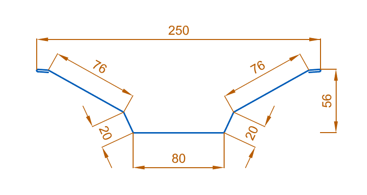 Планка ендовы верхняя 76х76х2000 (PURMAN-20-Galmei-0.5) в Видном