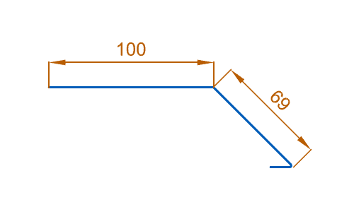 Планка карнизная 100х69х2000 (PURETAN-20-RR23-0.5) в Видном