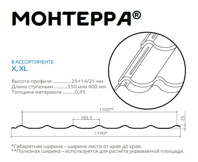 Профиль декоративный Монтерра (ПЭ-01-7004-0.45) в Видном