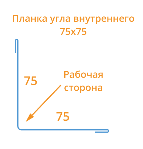 Планка угла внутреннего 75х75х2000 (ECOSTEEL_T-01-Кедр-0.5) в Видном