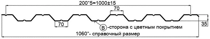 Фото: Профнастил НС35 х 1000 - B (ПЭ-01-RR32-0.45) в Видном