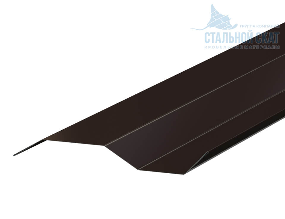 Планка примыкания в накладку 77х2000 (VALORI-20-DarkBrown-0.5)