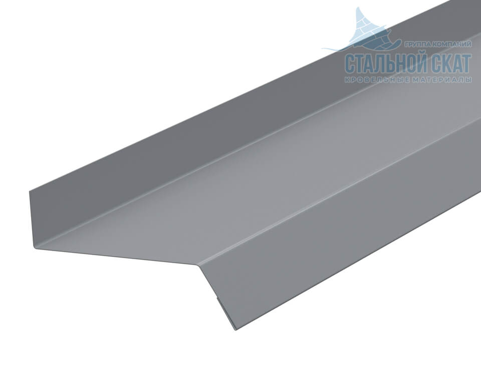 Планка отлива цоколя 50х20х2000 NormanMP (ПЭ-01-9006-0.5)