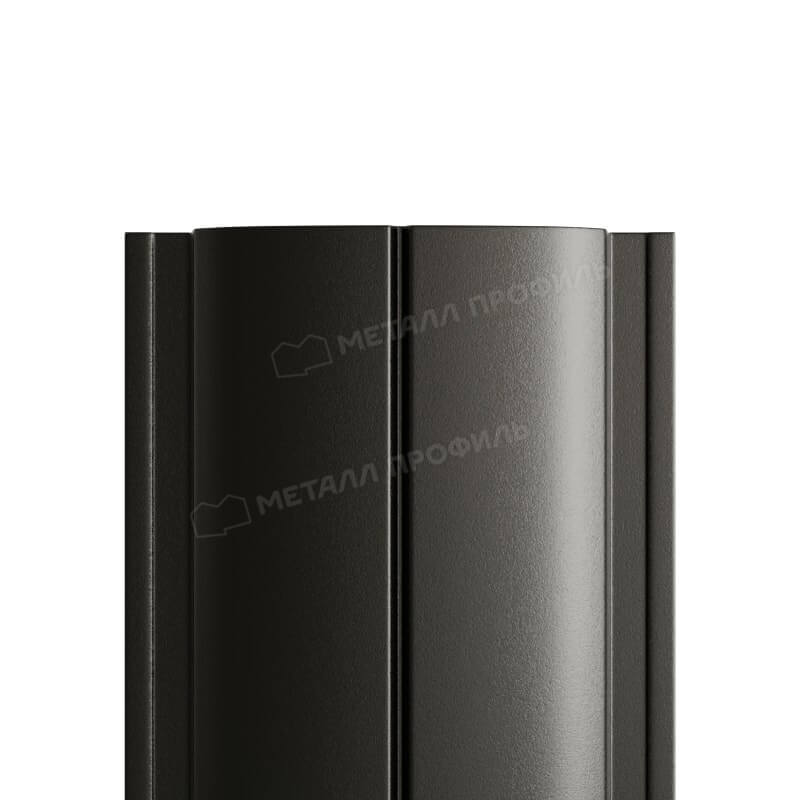 Штакетник металлический МП ELLIPSE-T 19х126 Двусторонний (ПЭ_МА_Д-01-9005\9005-0.4±0.08мм).