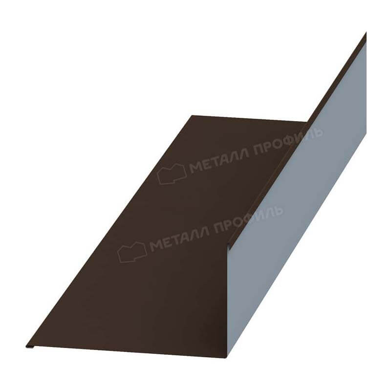 Планка примыкания верхняя 250х147х2000 (VALORI-20-Brown-0.5)