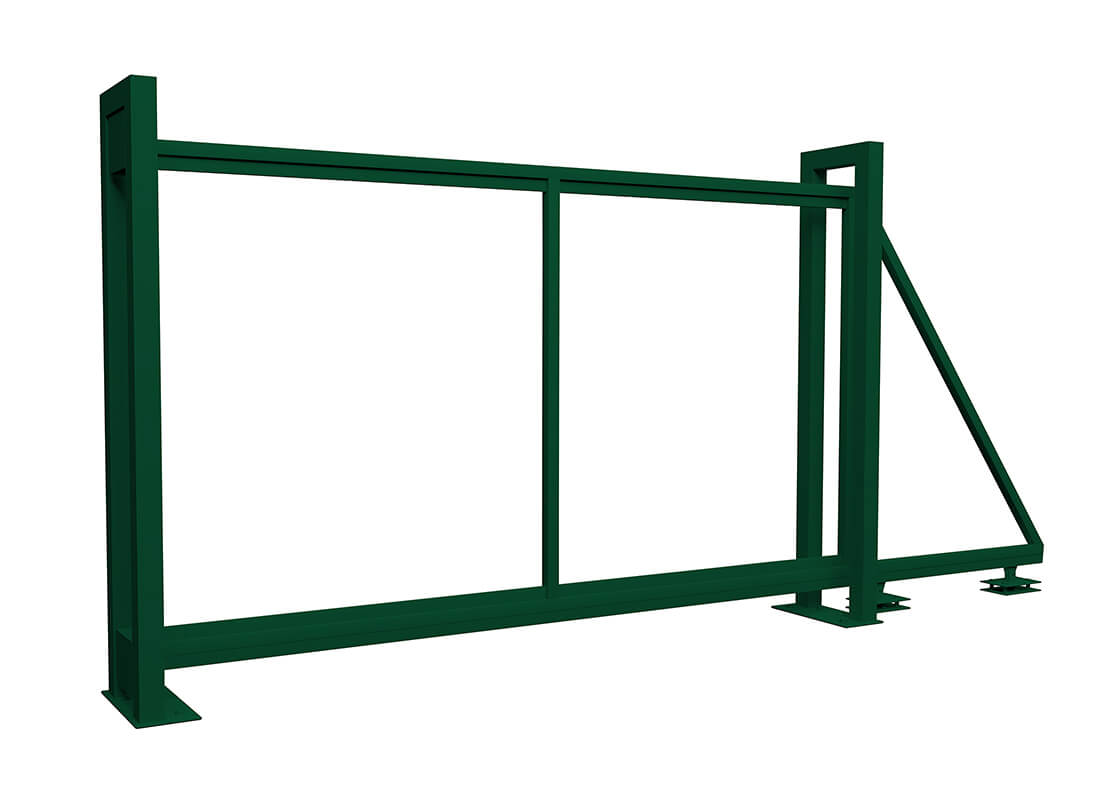 Ворота откатные Colority цинк 2,03x3,5 RAL 6005